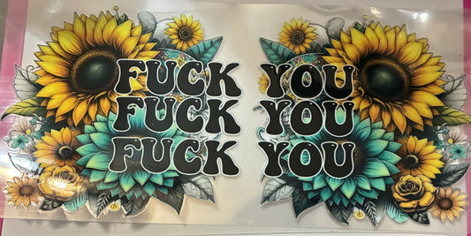 16oz Fuck You Floral Cup Wrap
