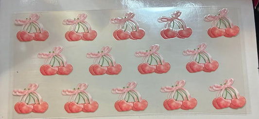 16oz Cherry Hearts with Bow Cup Wrap