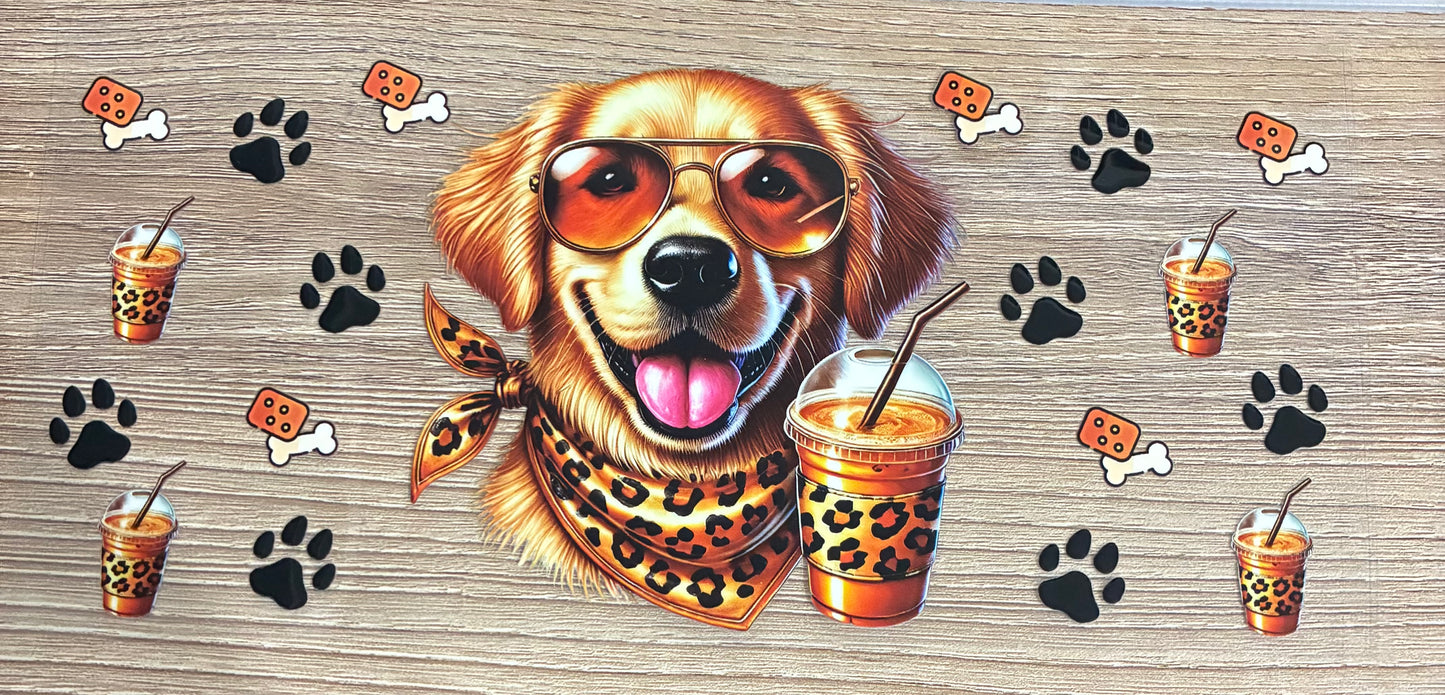 16oz Coffee Dog Cup Wrap