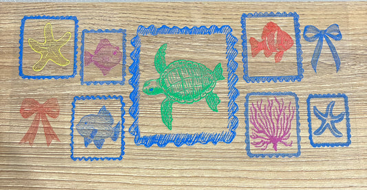 16oz Sea Creatures Cup Wrap