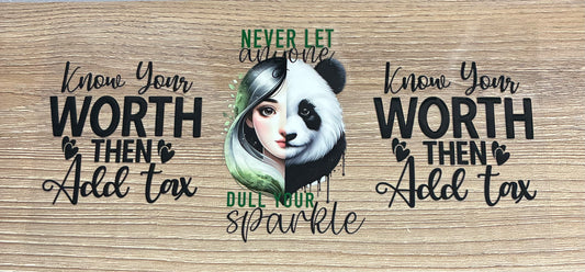 16oz Panda Girl Inspiration Cup Wrap