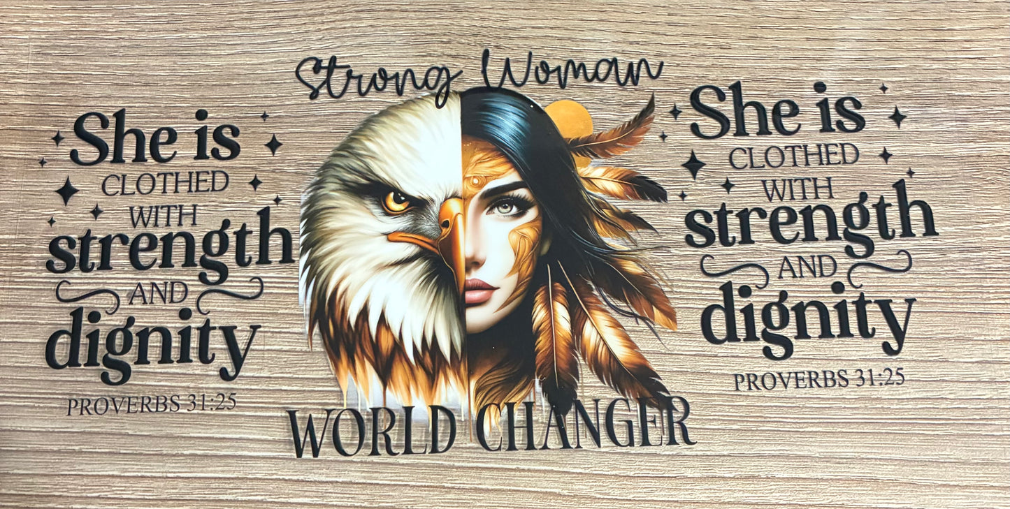 16oz Eagle Girl Inspiration Cup Wrap