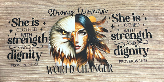 16oz Eagle Girl Inspiration Cup Wrap