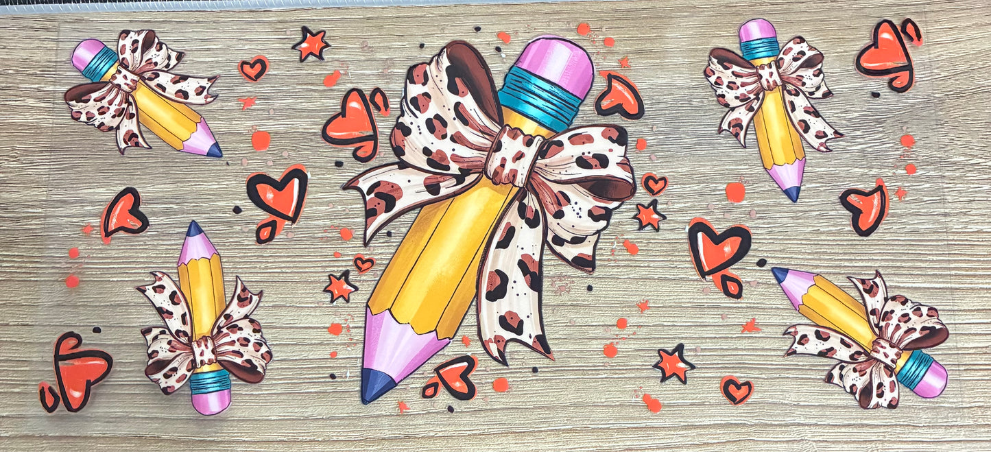 16oz Teacher Pencil Cup Wrap
