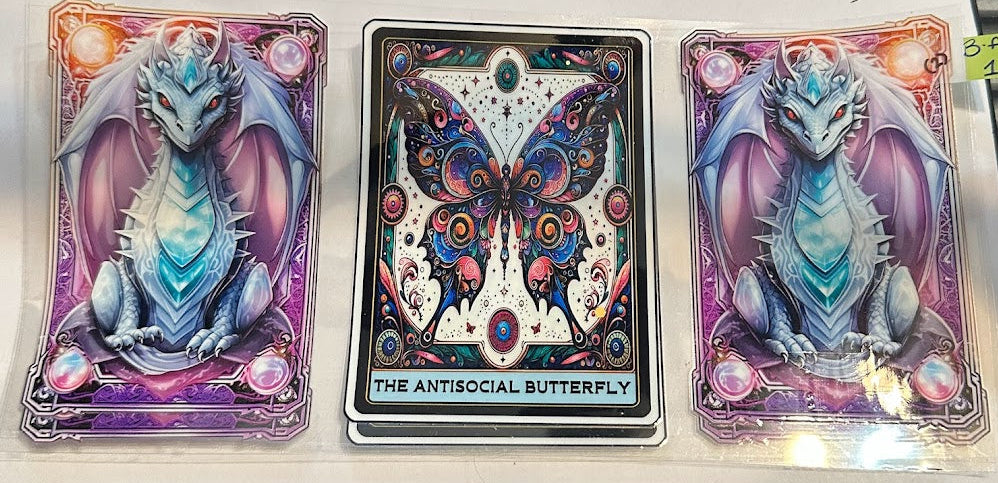 16oz The AntiSocial Butterfly Tarot Card Cup Wrap