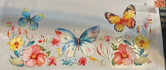 16oz Vibrant Butterflies and Floral Cup Wrap