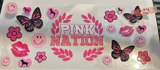 16oz Pink Nation Cup Wrap