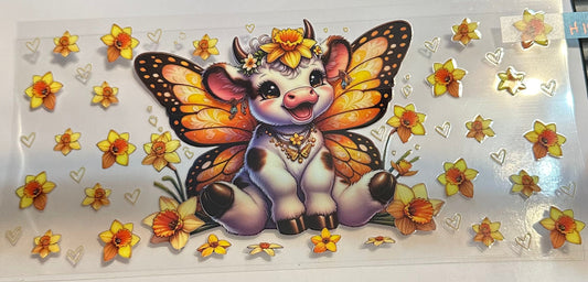 16oz Highland Cow Butterfly Cup Wrap