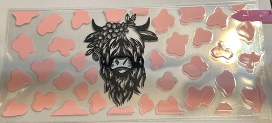 16oz Highland Cow Cup Wrap