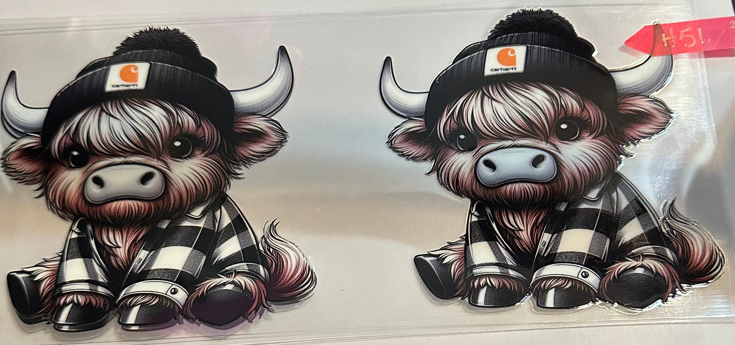 16oz Highland Cow Cup Wrap