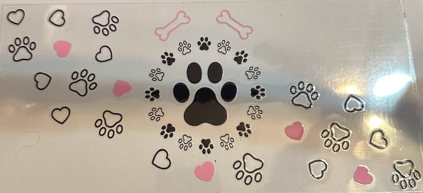 16oz Paw Print Cup Wrap