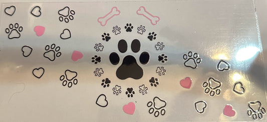 16oz Paw Print Cup Wrap