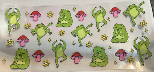 16oz Floral Frog Cup Wrap