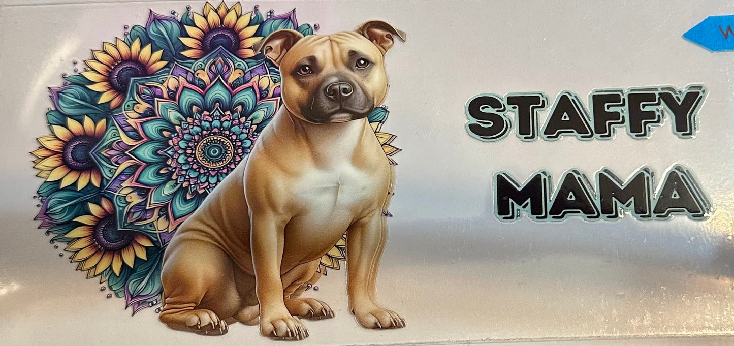 16oz Staffy Mama Dog Cup Wrap