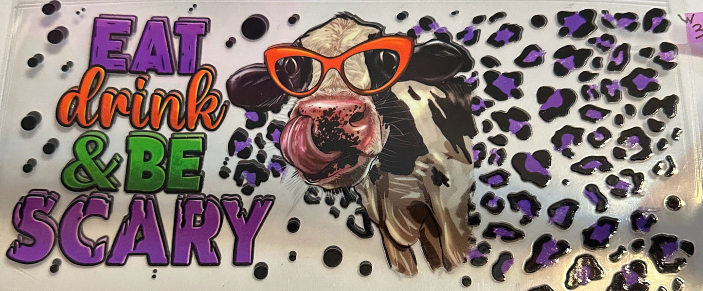 16oz Eat Drink Cow Cup Wrap