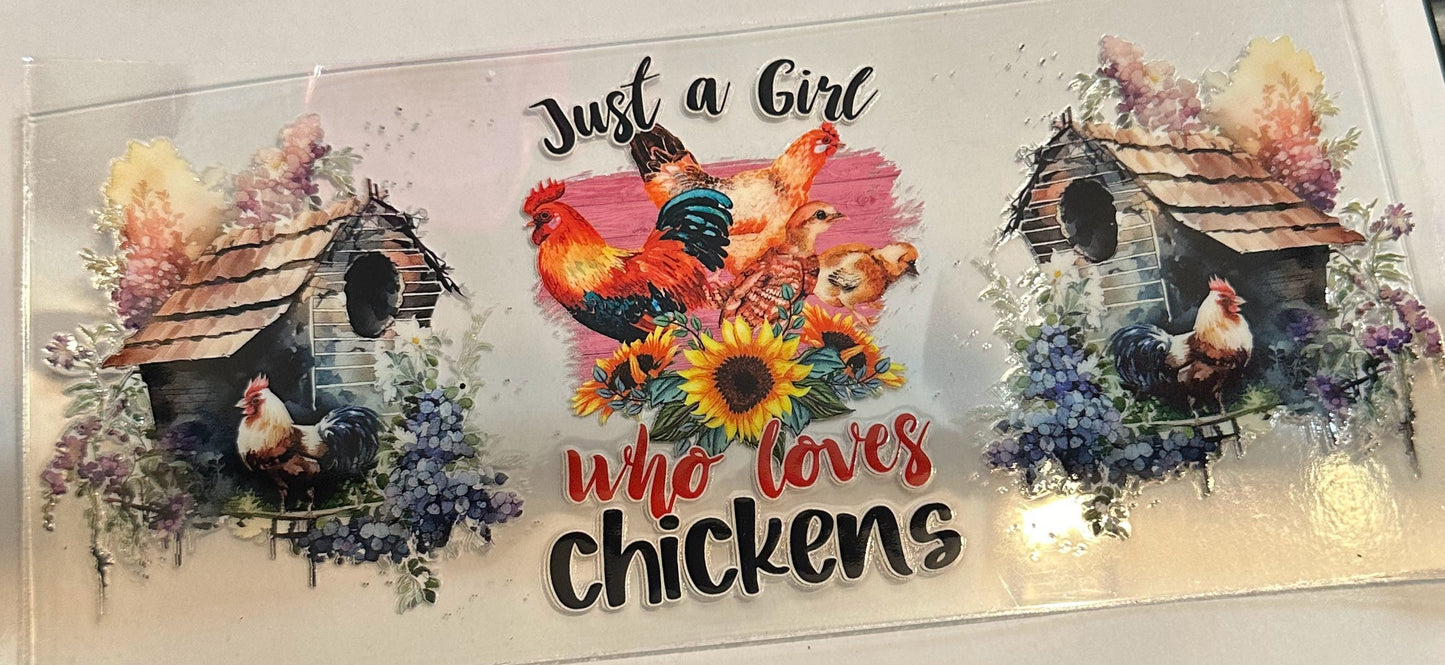 16oz Floral Chicken Cup Wrap