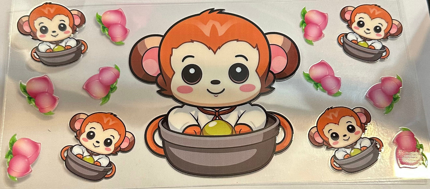 16oz Fruit Monkey Cup Wrap