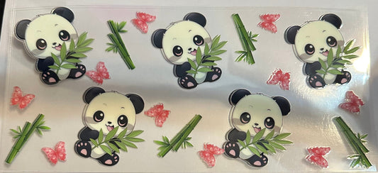 16oz Butterflies and Panda Cup Wrap