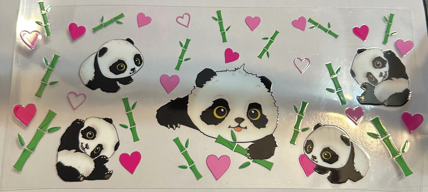 16oz Pandas Cup Wrap