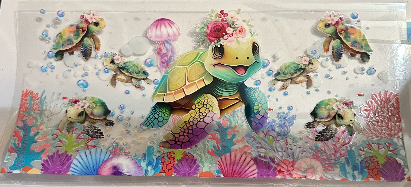 16oz Sea Turtle Cup Wrap