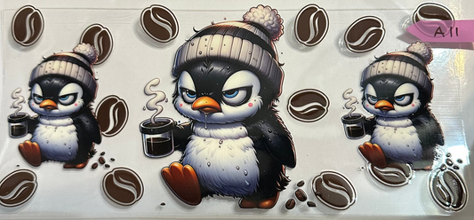 16oz Coffee Penguin Cup Wrap