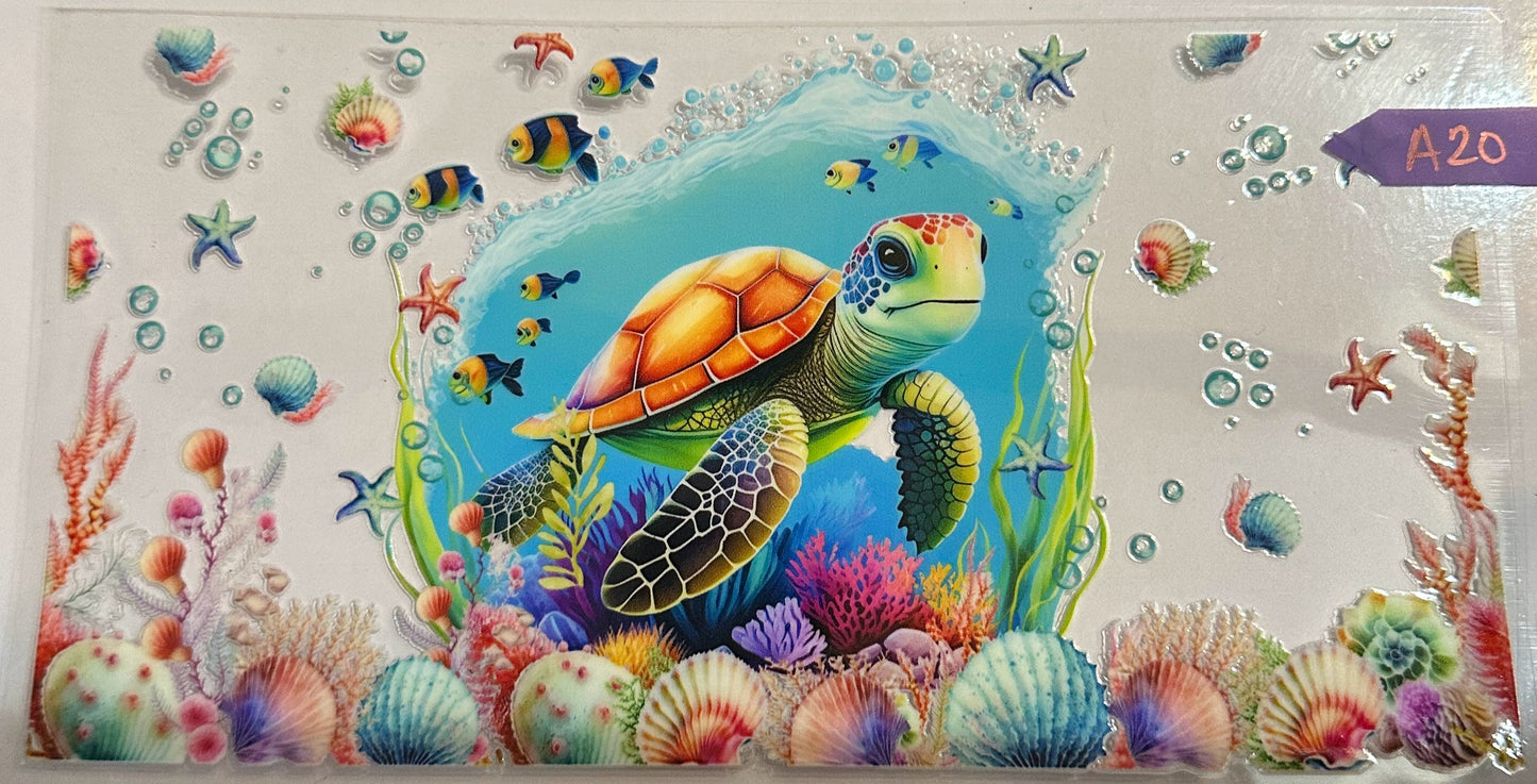 16oz Sea Turtle Cup Wrap