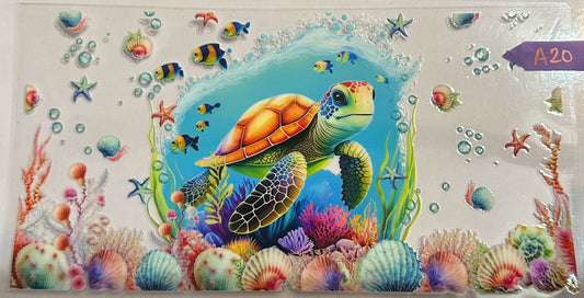 16oz Sea Turtle Cup Wrap