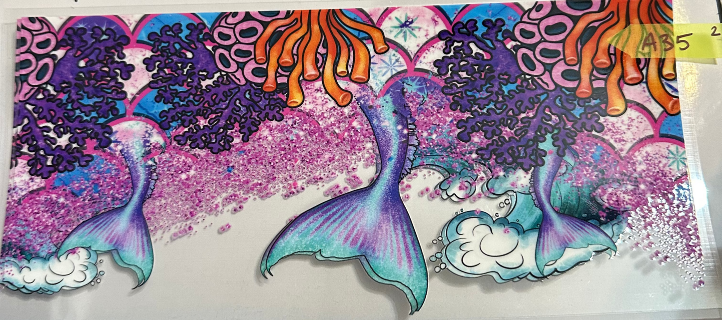16oz Mermaid Tail Cup Wrap