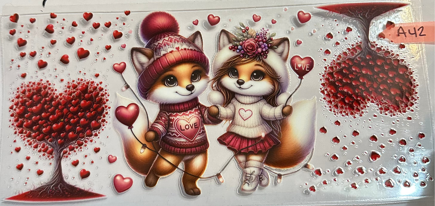 16oz Foxes Cup Wrap