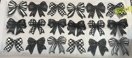 16oz Black and White Bows Cup Wrap