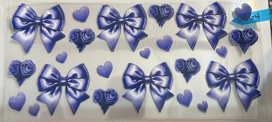 16oz Bows and Hearts Cup Wrap
