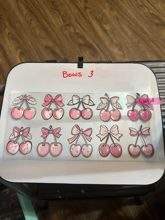 16oz Pink Cherries and Bows Cup Wrap