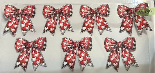 16oz Red Bows with Hearts Cup Wrap