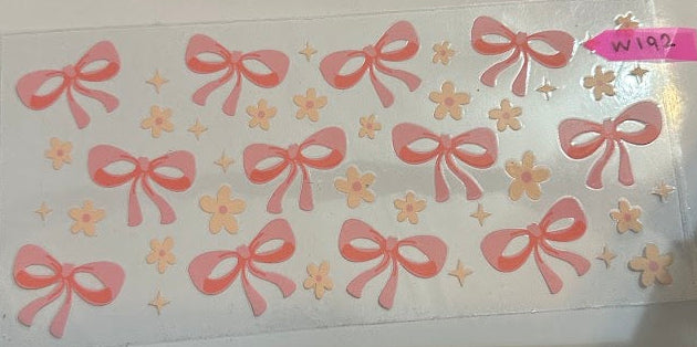 16oz Bows and Flowers Cup Wrap