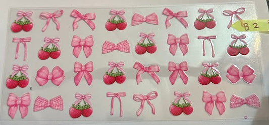 16oz Pink Bows and Strawberries Cup Wrap