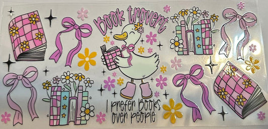 16oz Book Trovert I Prefer Books Over People Cup Wrap
