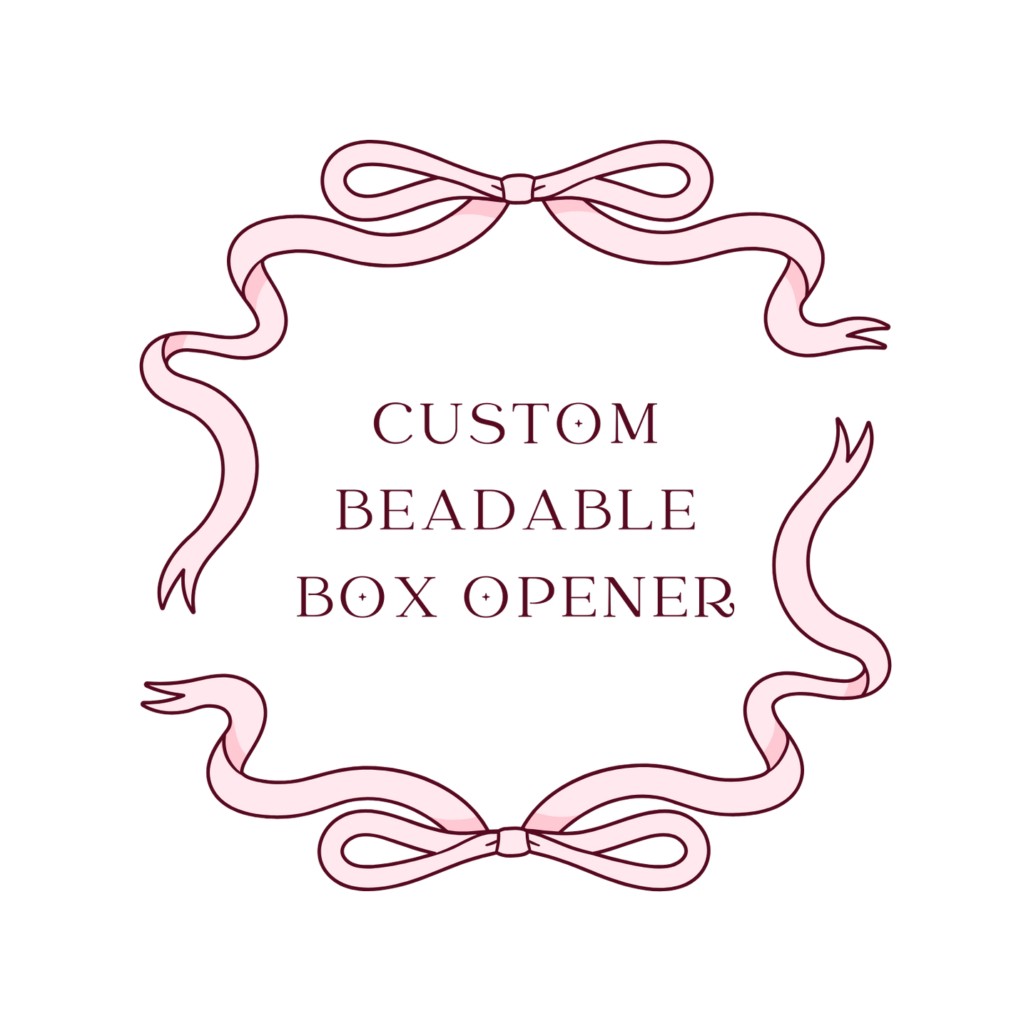 Custom Beadable Box Opener with beads and focal