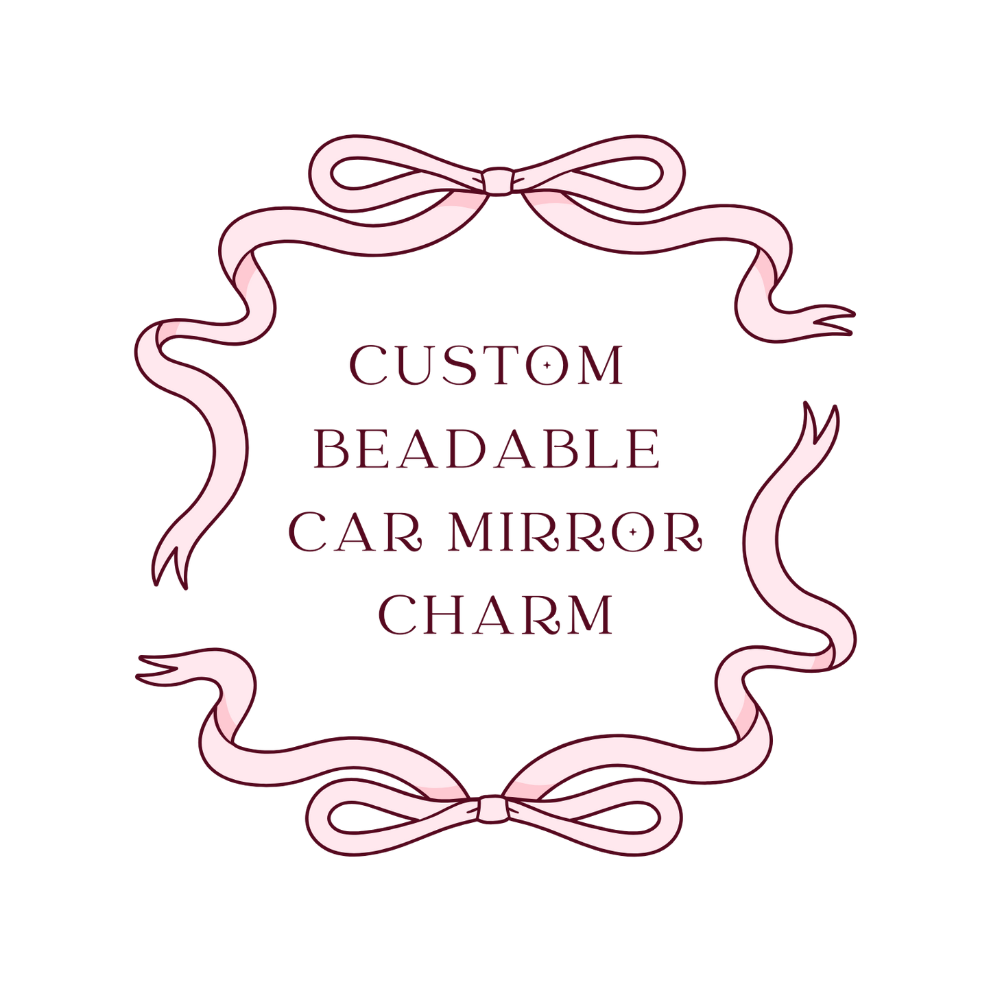 Custom Beadable Car Mirror Charm