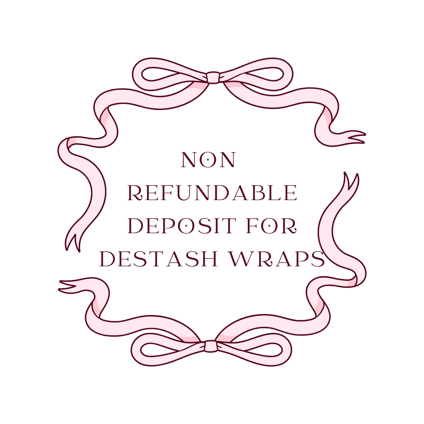 None Refundable Deposit for Destash Wraps