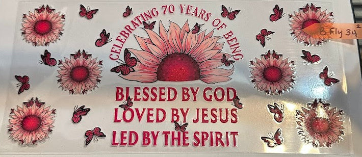 16oz Blessed By God Cup Wrap