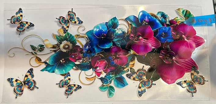 16oz Orchid with Butterflies Cup Wrap