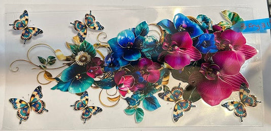 16oz Orchid with Butterflies Cup Wrap