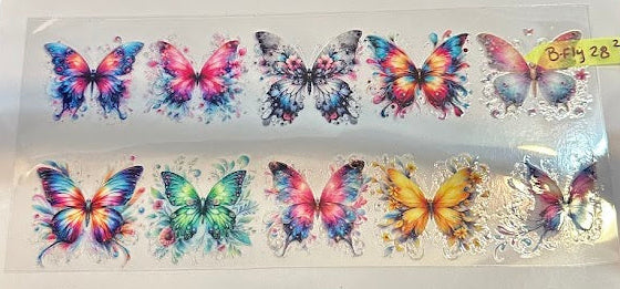 16oz Colorful Butterflies Cup Wrap