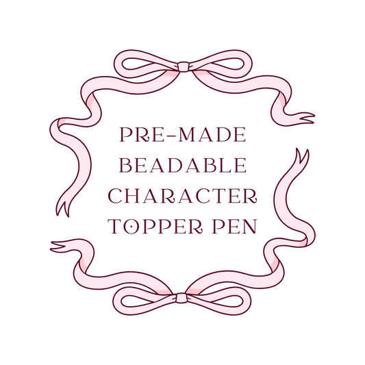 Pre-Made Beadable Character Topper Pen