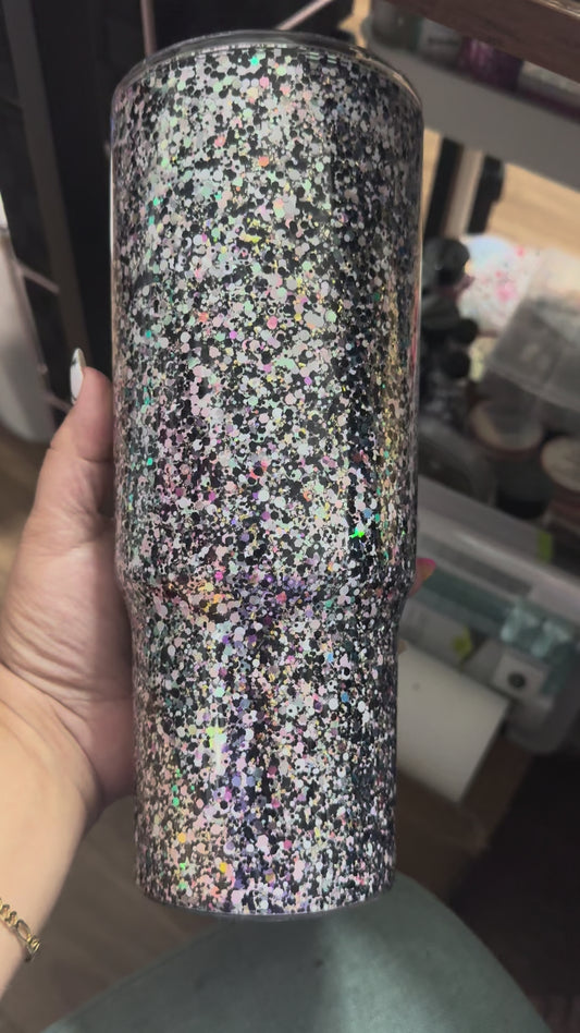 40 oz premade acrylic dry snowglobe cup