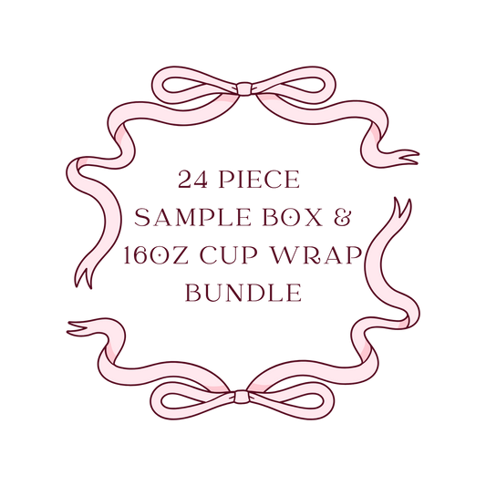 24-Piece Add-In Sample Box & 10 - 16oz Cup Wrap Bundle