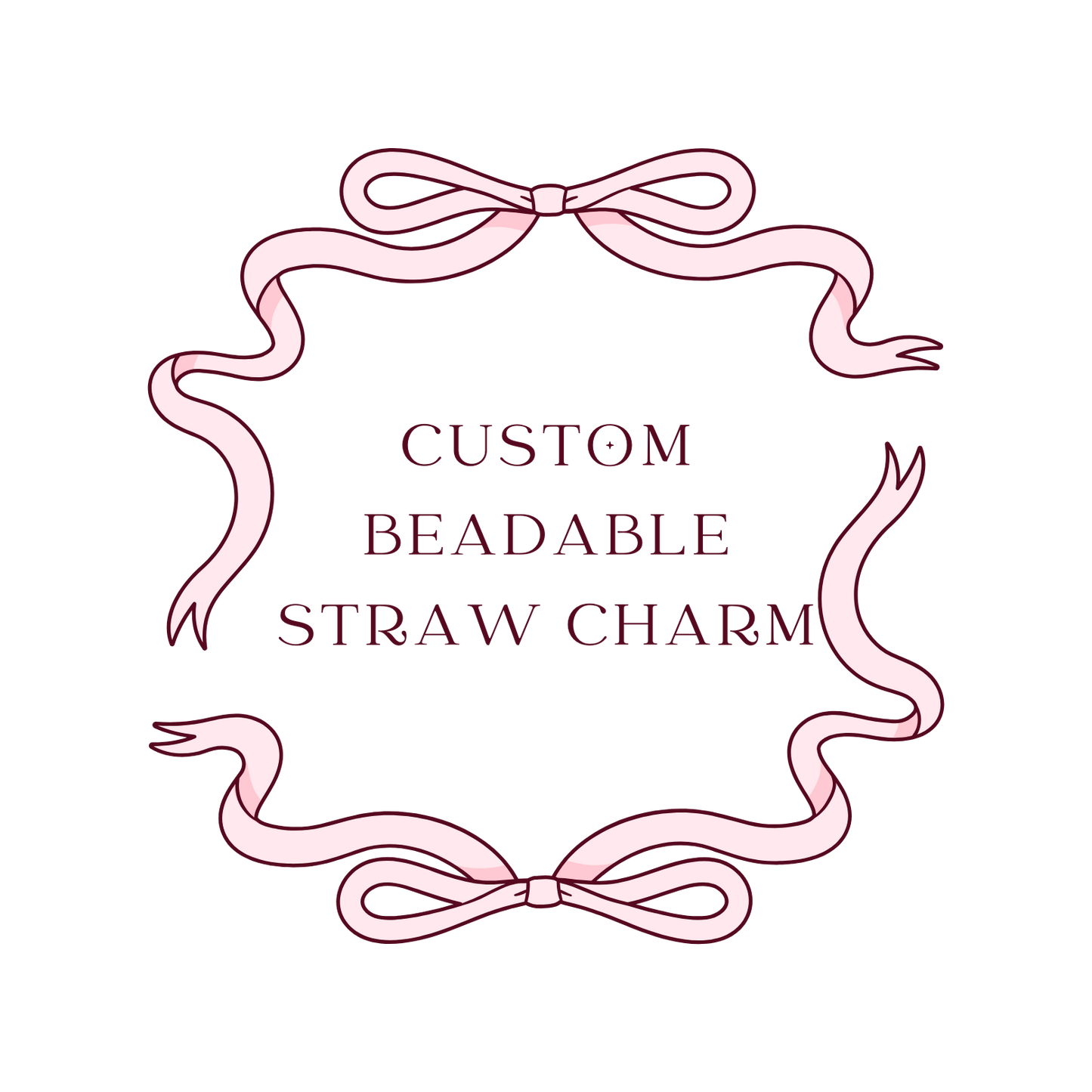 Custom Beadable Straw Charms