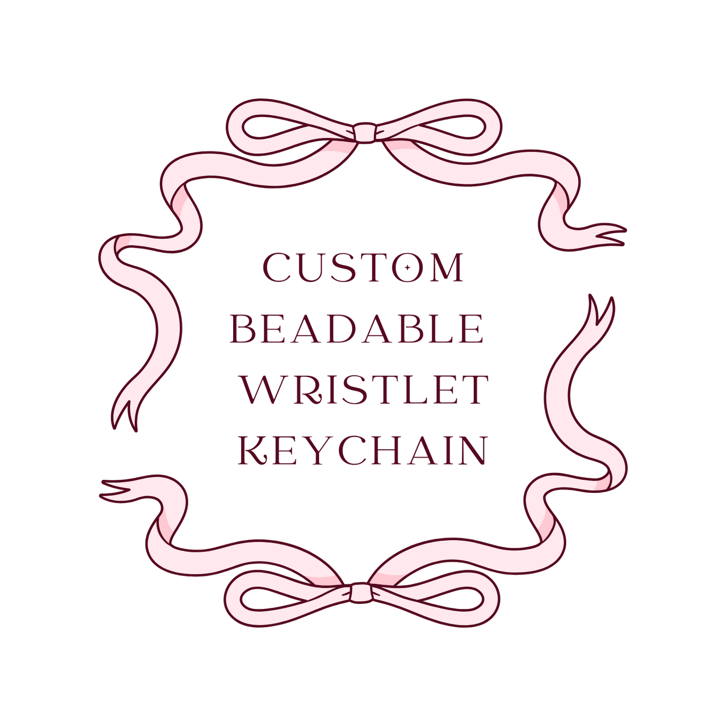 Custom Beadable Wristlet Keychain